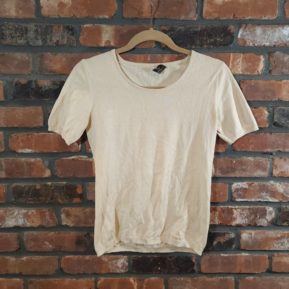 Malo Per Davide Cenci 100% Cotton Lightweight Short Sleeve Sweater Women's US 6